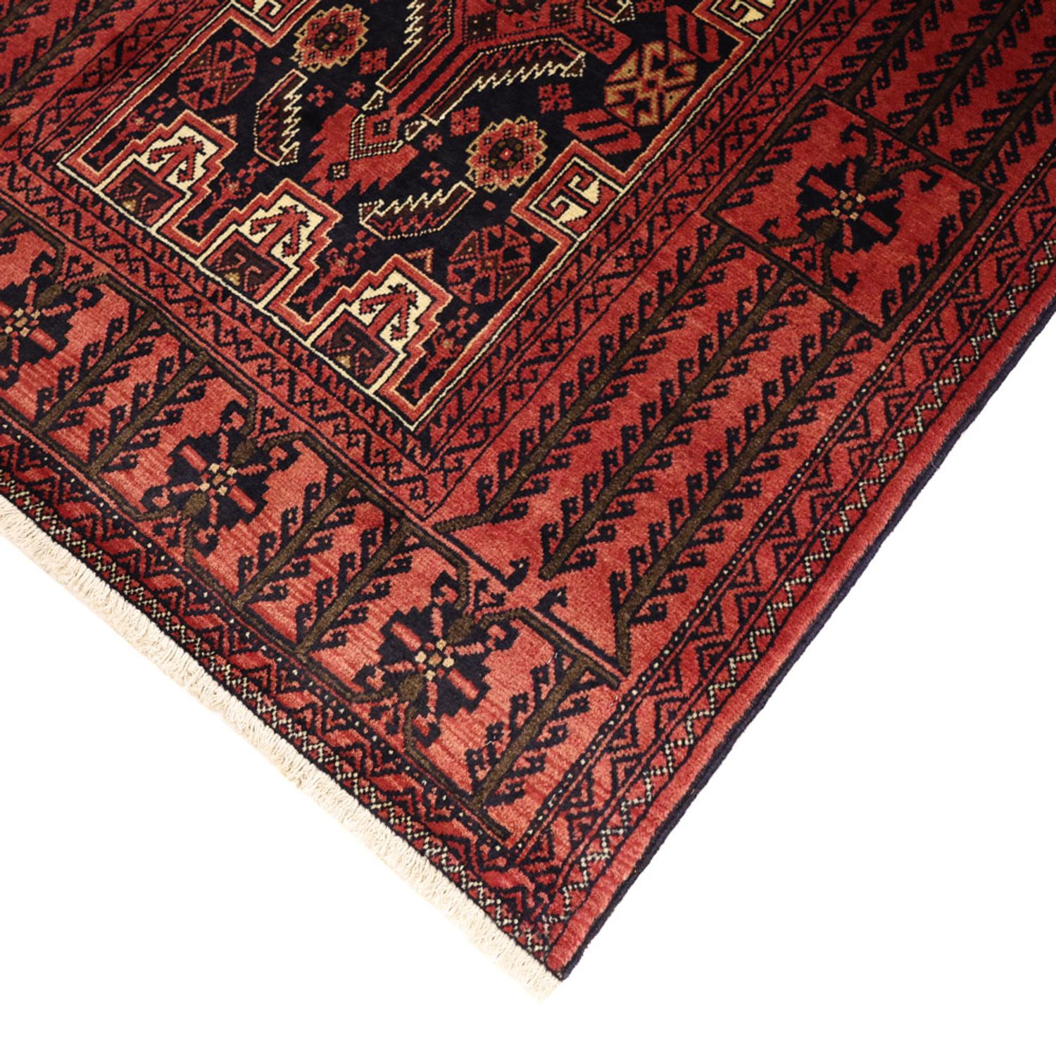 Runner Baluch-matta - 195 x 100 cm - mörkröd