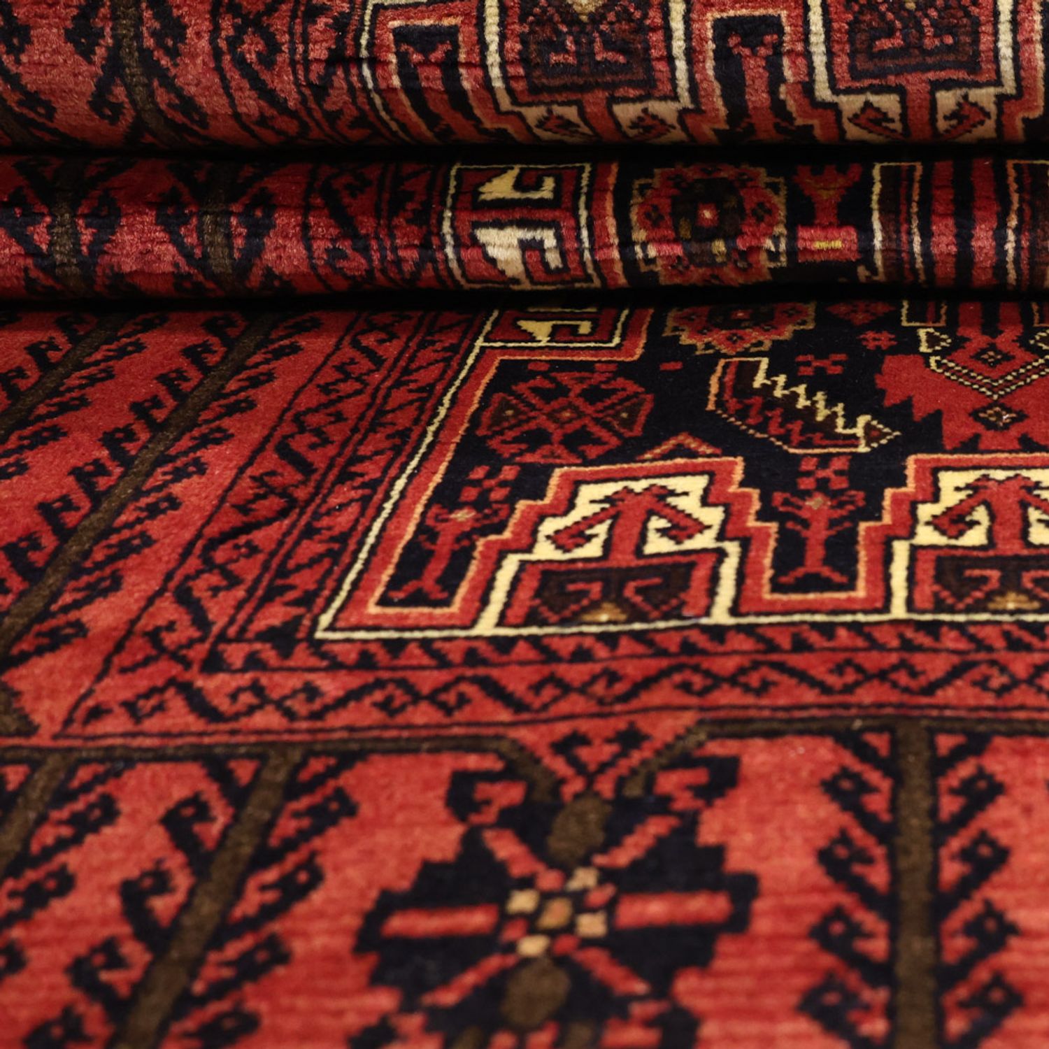 Runner Baluch-matta - 195 x 100 cm - mörkröd