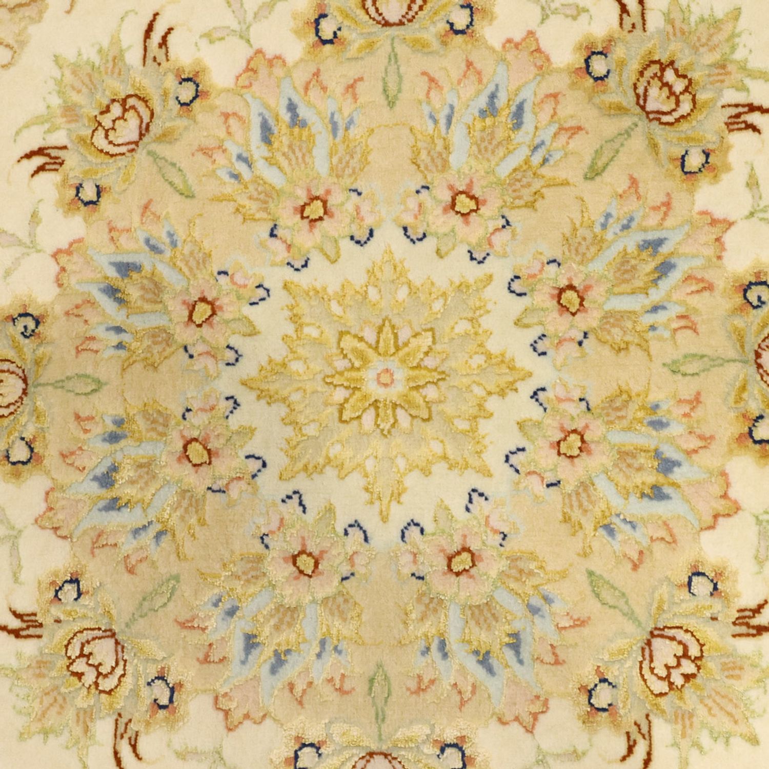 Perserteppich - Täbriz - Premium - Seidenkette - 160 x 97 cm - sand