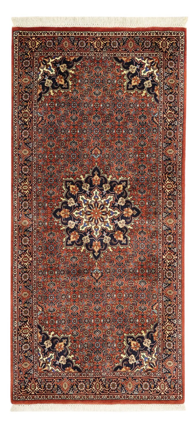 Persisk tæppe - Bijar - Royal - 150 x 70 cm - mørkerød