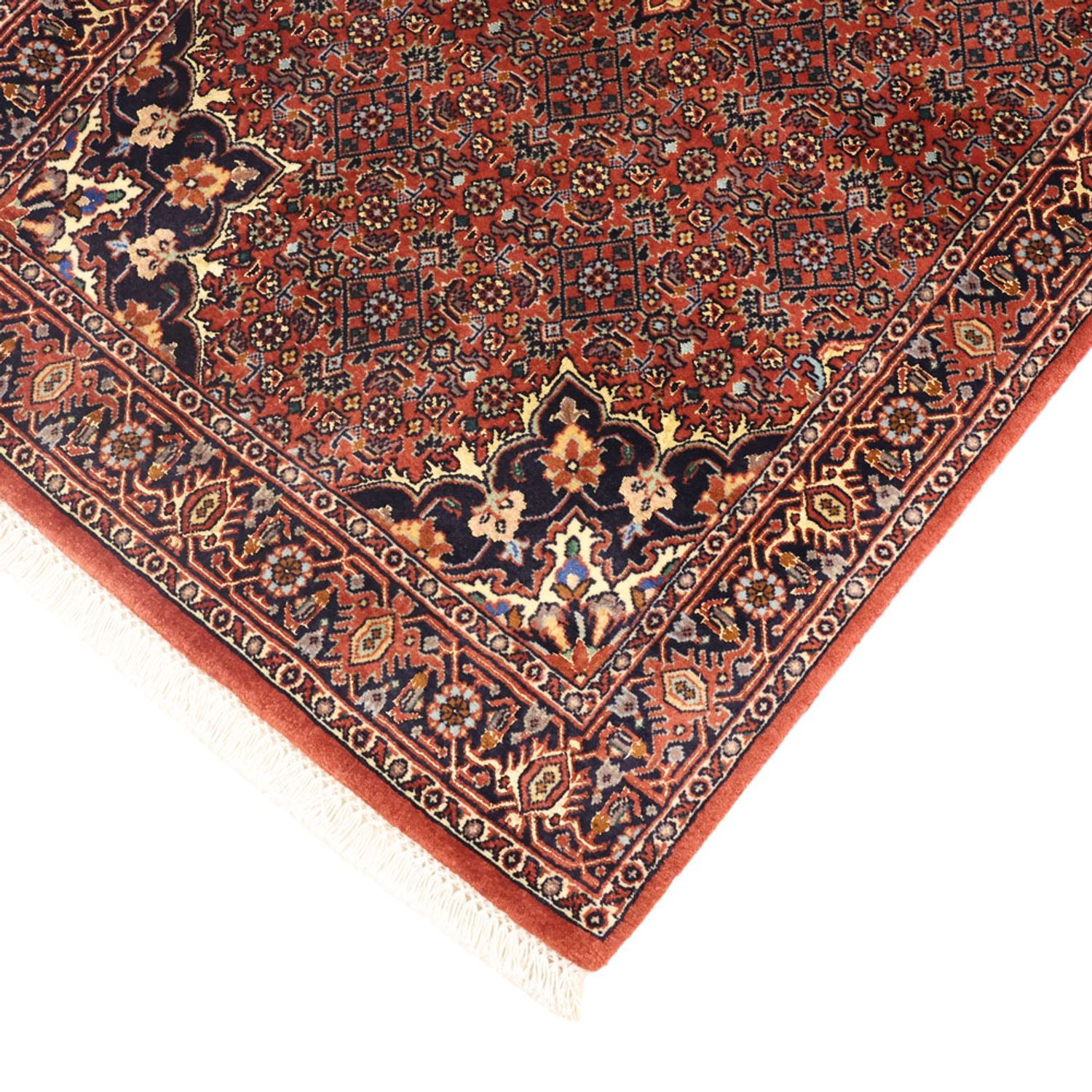 Persisk tæppe - Bijar - Royal - 150 x 70 cm - mørkerød