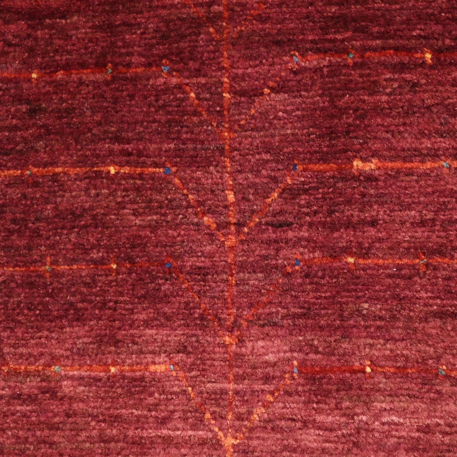 Dywan Gabbeh - Kashkuli perski - 130 x 81 cm - ciemna czerwień