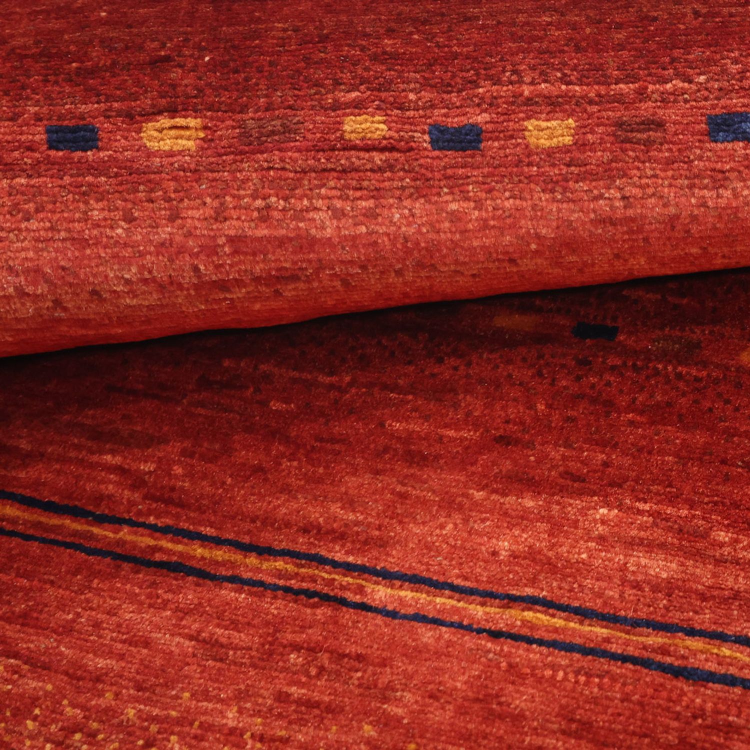 Alfombra Gabbeh - Persa Kashkuli cuadrado  - 112 x 102 cm - multicolor