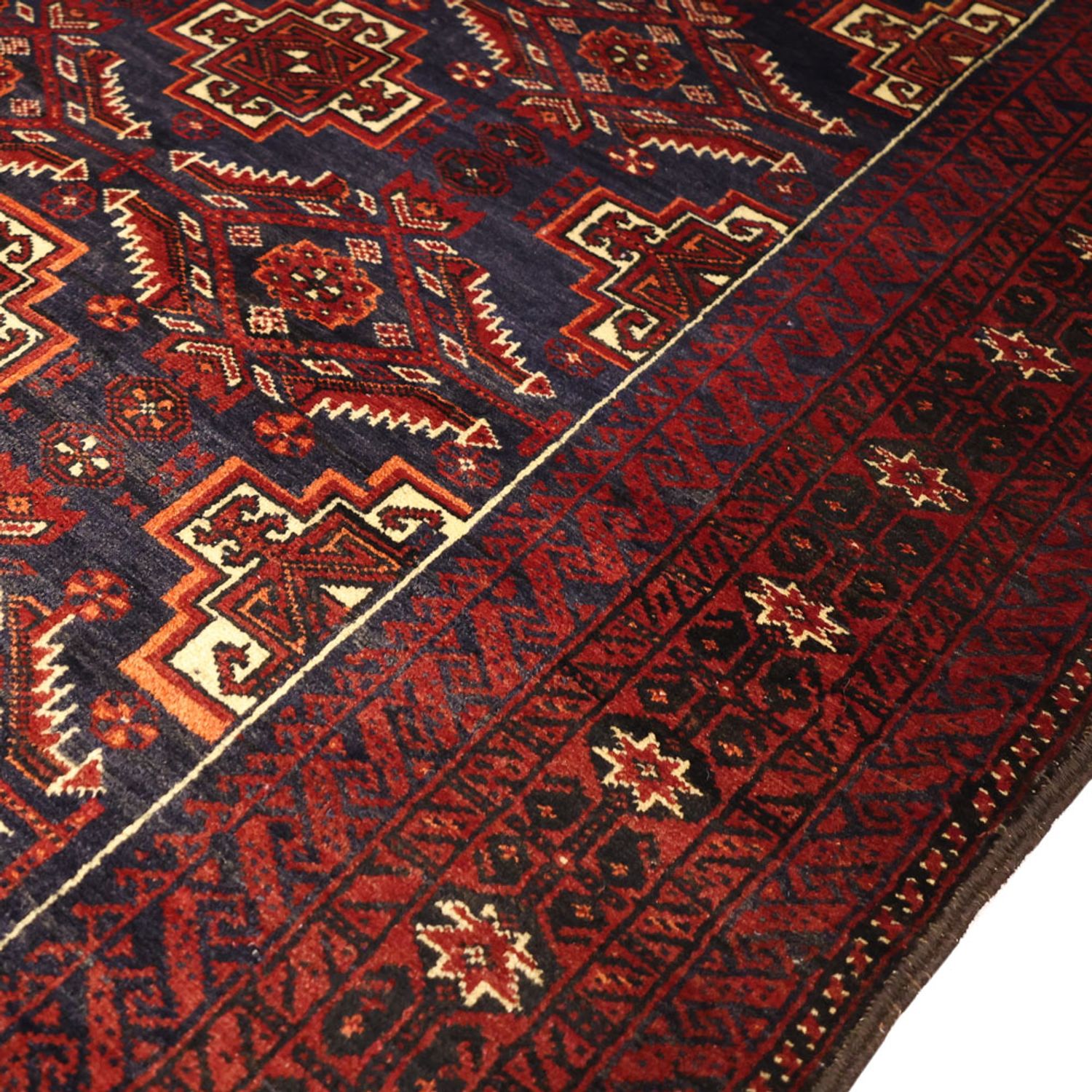 Baluch-tæppe - 192 x 105 cm - mørkerød