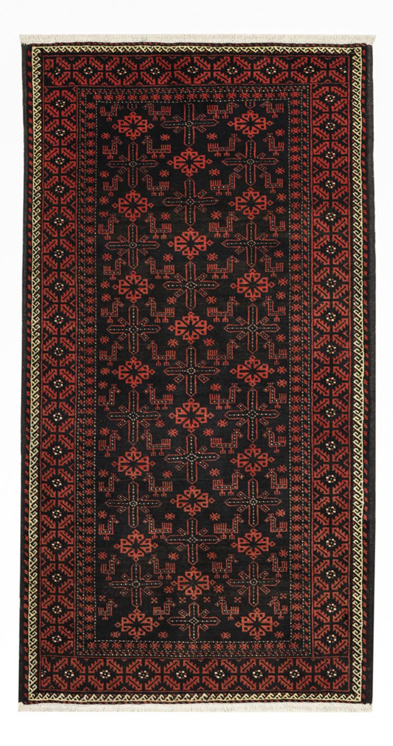 Runner Baluch-matta - 197 x 105 cm - mörkröd
