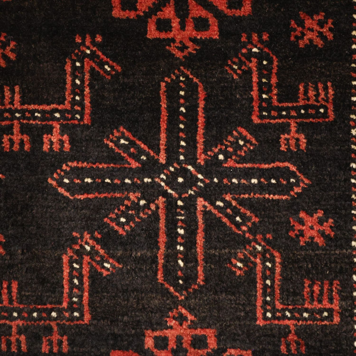 Runner Baluch-matta - 197 x 105 cm - mörkröd