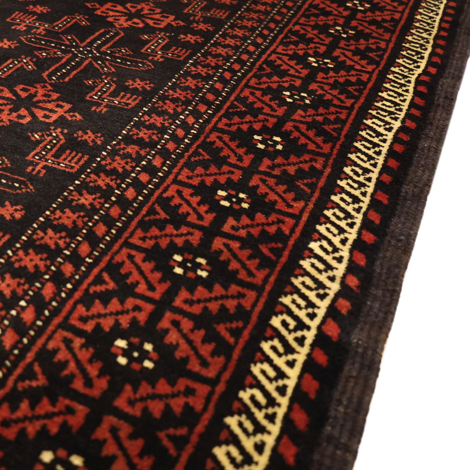 Runner Baluch-matta - 197 x 105 cm - mörkröd