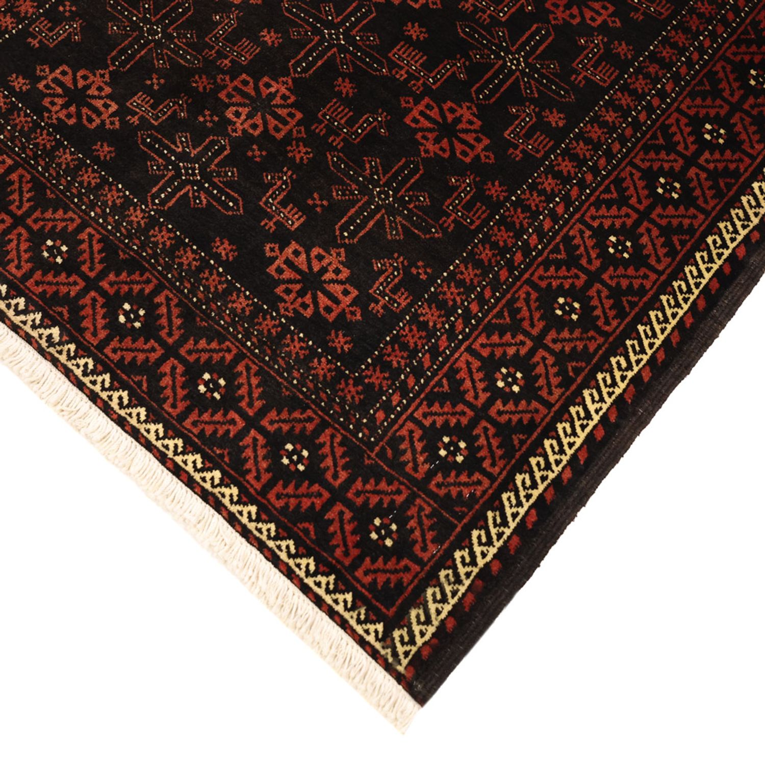Runner Baluch-matta - 197 x 105 cm - mörkröd