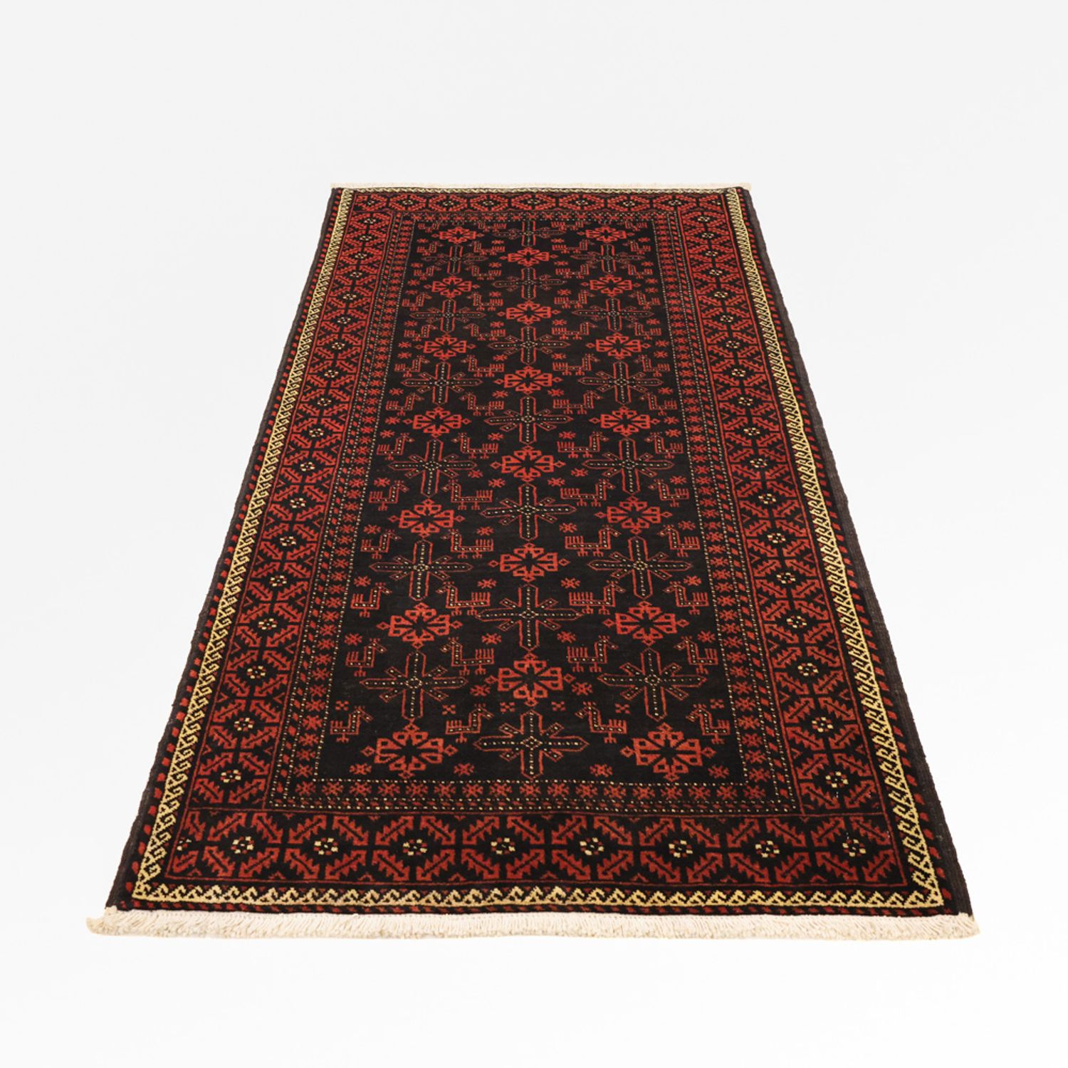 Runner Baluch-matta - 197 x 105 cm - mörkröd