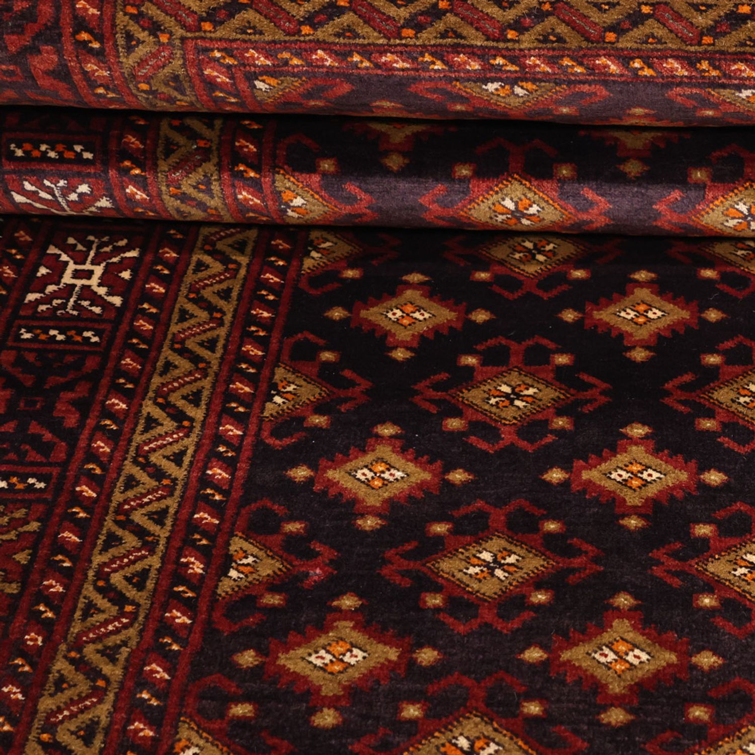 Läufer Belutsch - 220 x 108 cm - dunkelbraun