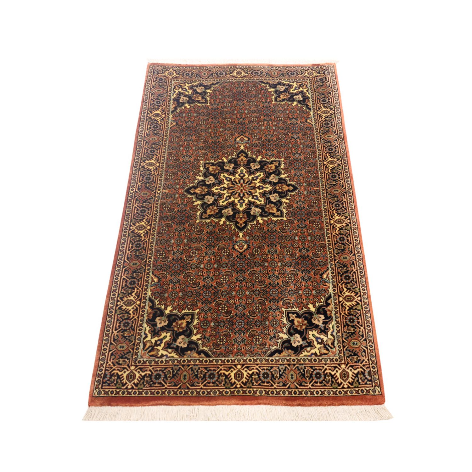 Persisk tæppe - Bijar - 133 x 73 cm - mørk beige
