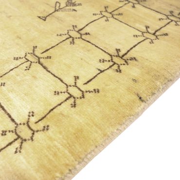 Gabbeh Koberec - Kashkuli Perský - 150 x 101 cm - béžová