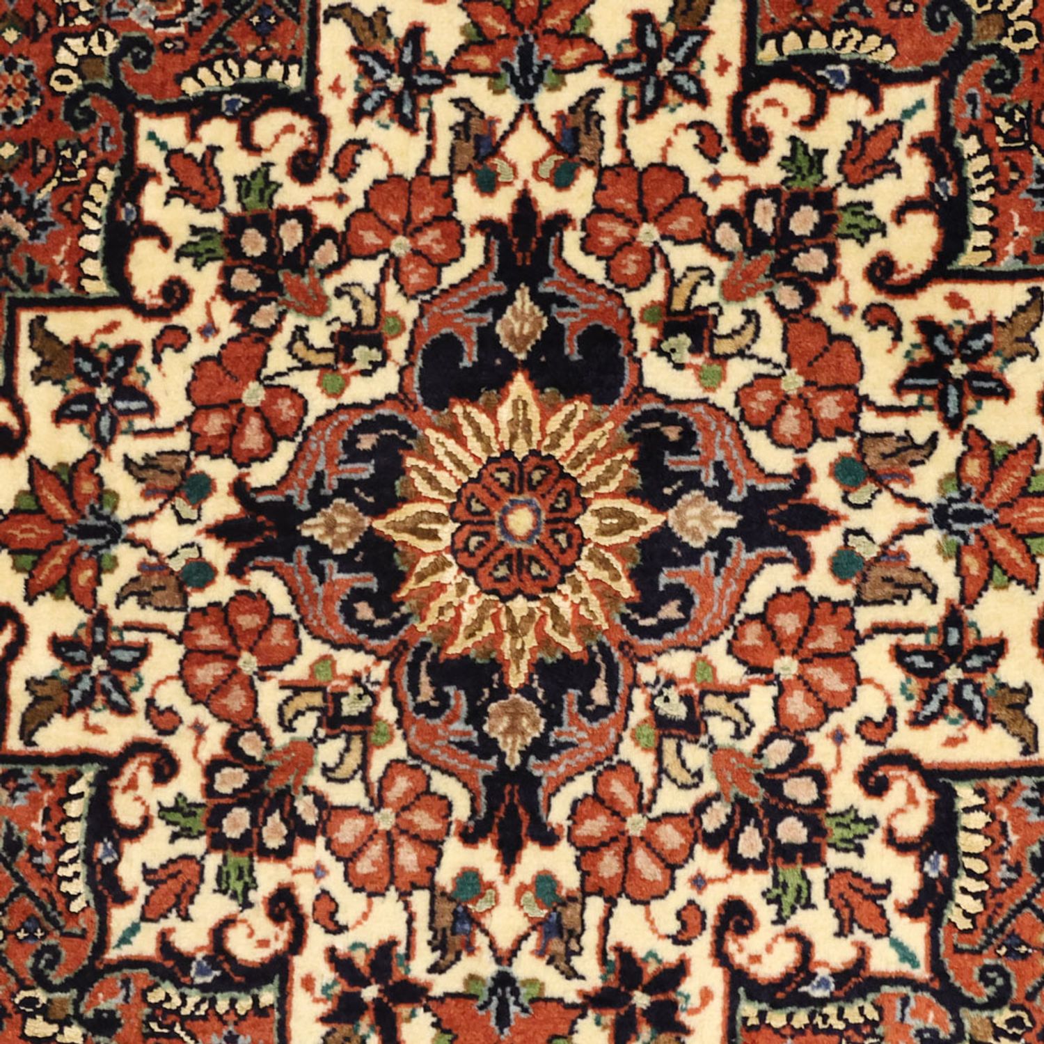 Persisk tæppe - Bijar - 141 x 89 cm - mørk beige