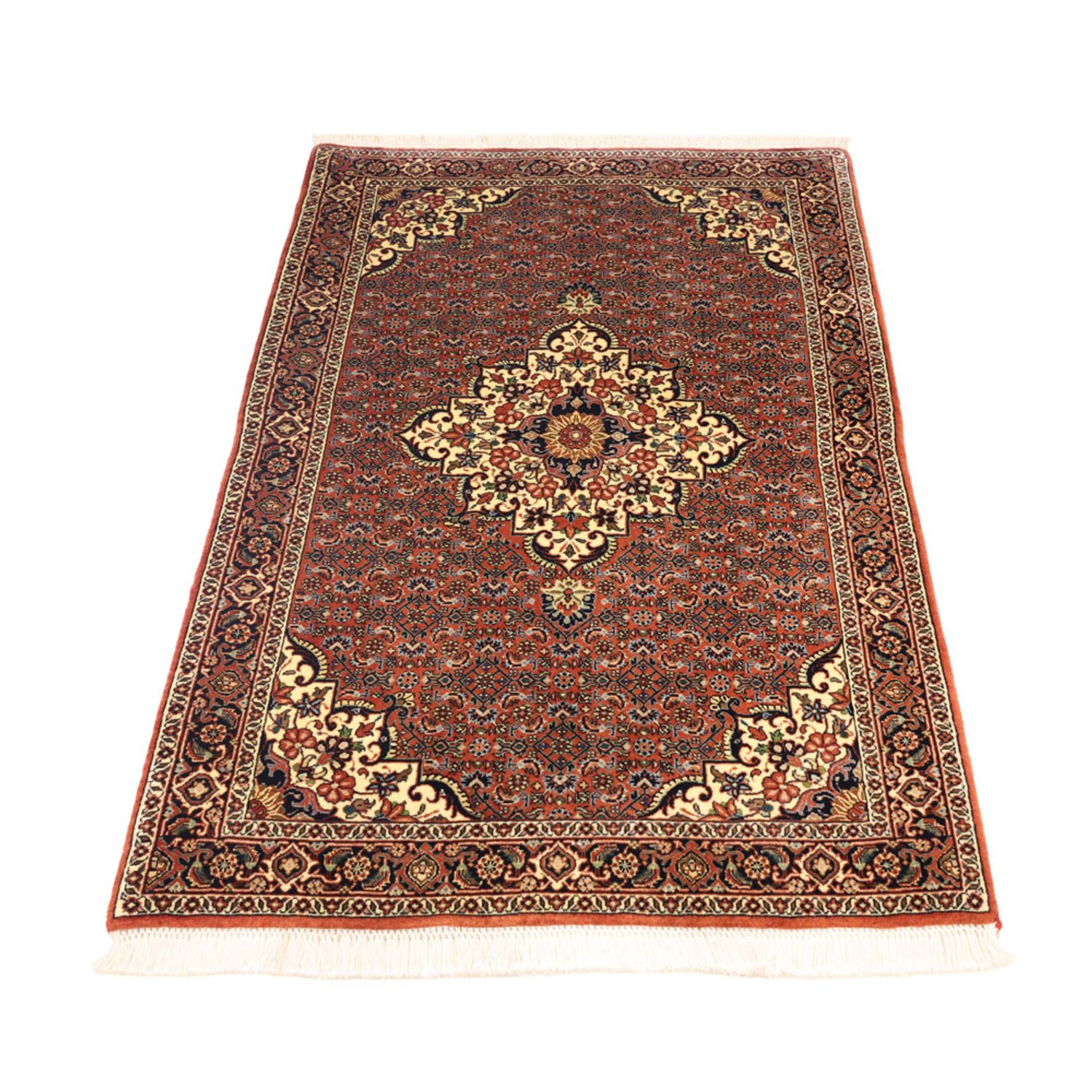 Persisk tæppe - Bijar - 141 x 89 cm - mørk beige
