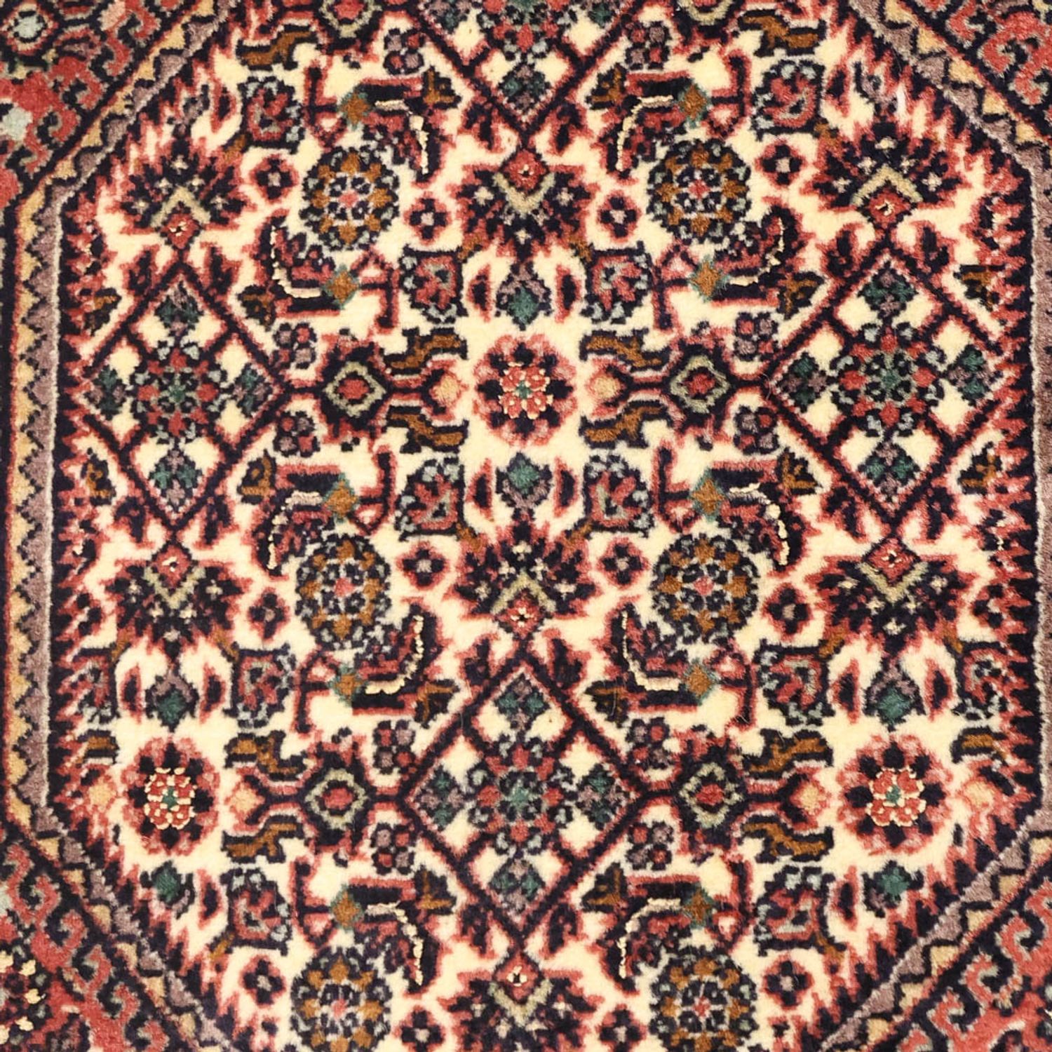 Dywan perski - Bijar - 136 x 70 cm - ciemna czerwień