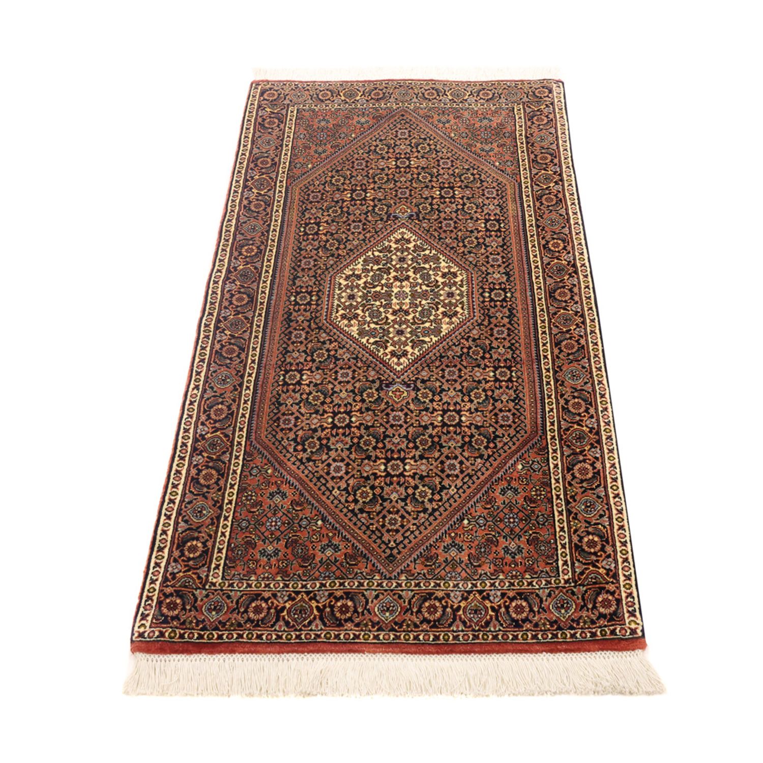 Persisk tæppe - Bijar - 134 x 70 cm - mørk beige