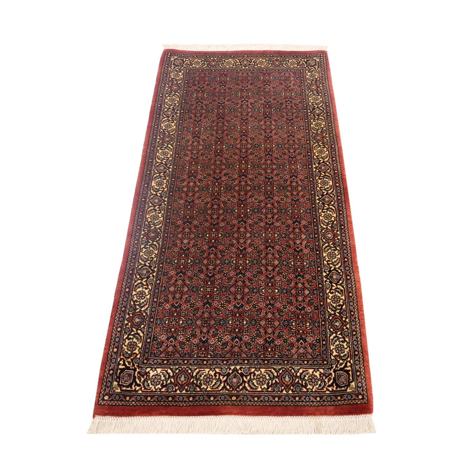 Persisk tæppe - Bijar - 142 x 72 cm - mørk beige