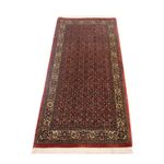 Persisk tæppe - Bijar - 142 x 72 cm - mørk beige