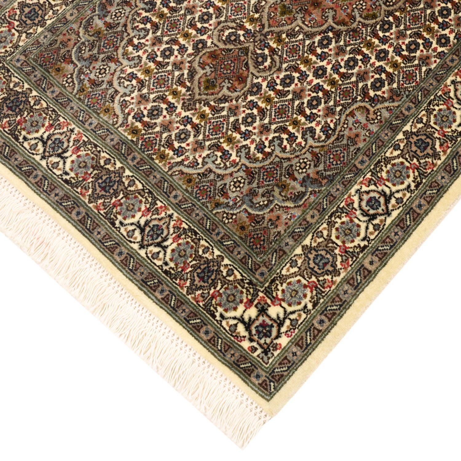 Perserteppich - Täbriz - Royal - 92 x 59 cm - dunkelbeige