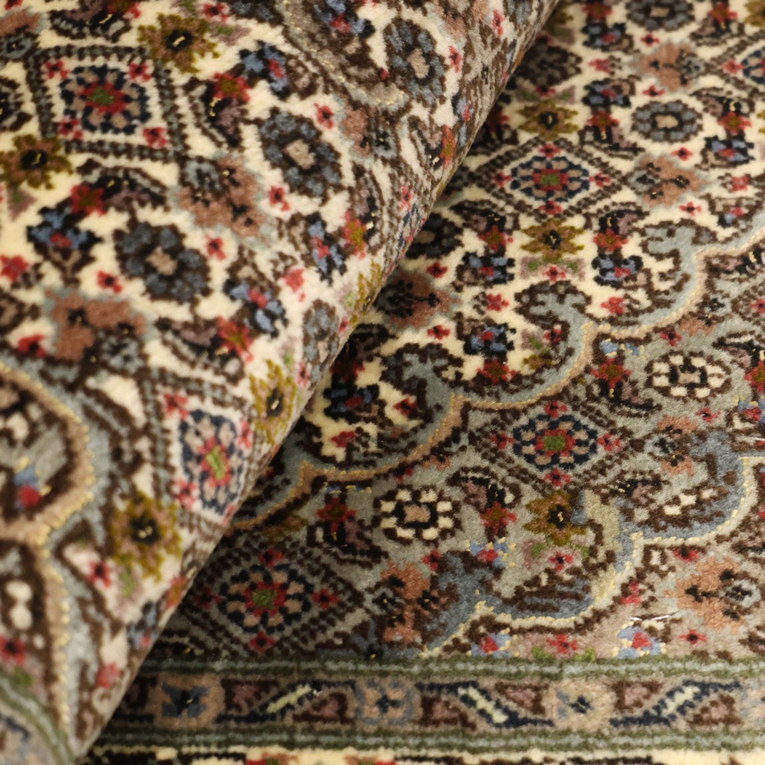 Perserteppich - Täbriz - Royal - 92 x 59 cm - dunkelbeige