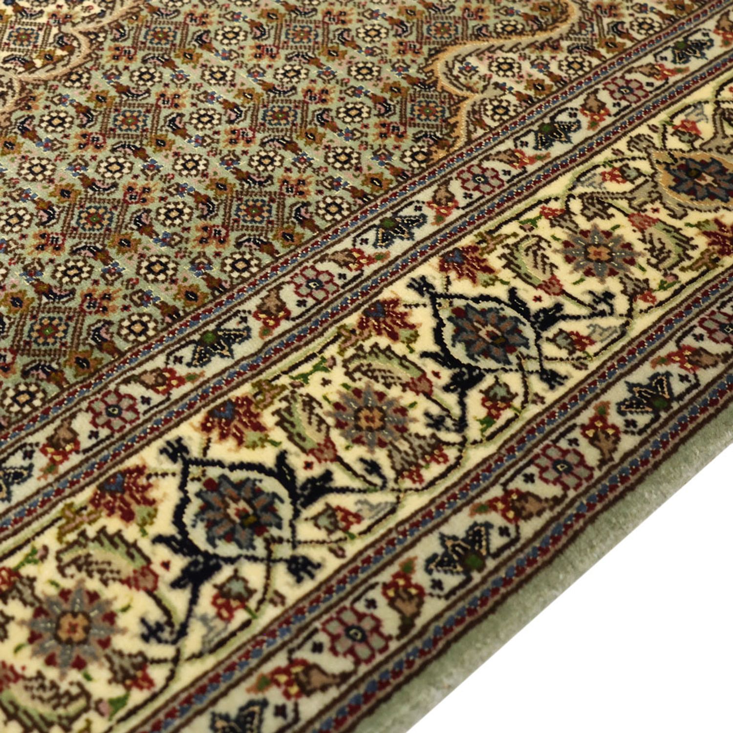 Perserteppich - Täbriz - Royal - 151 x 100 cm - olivgrün
