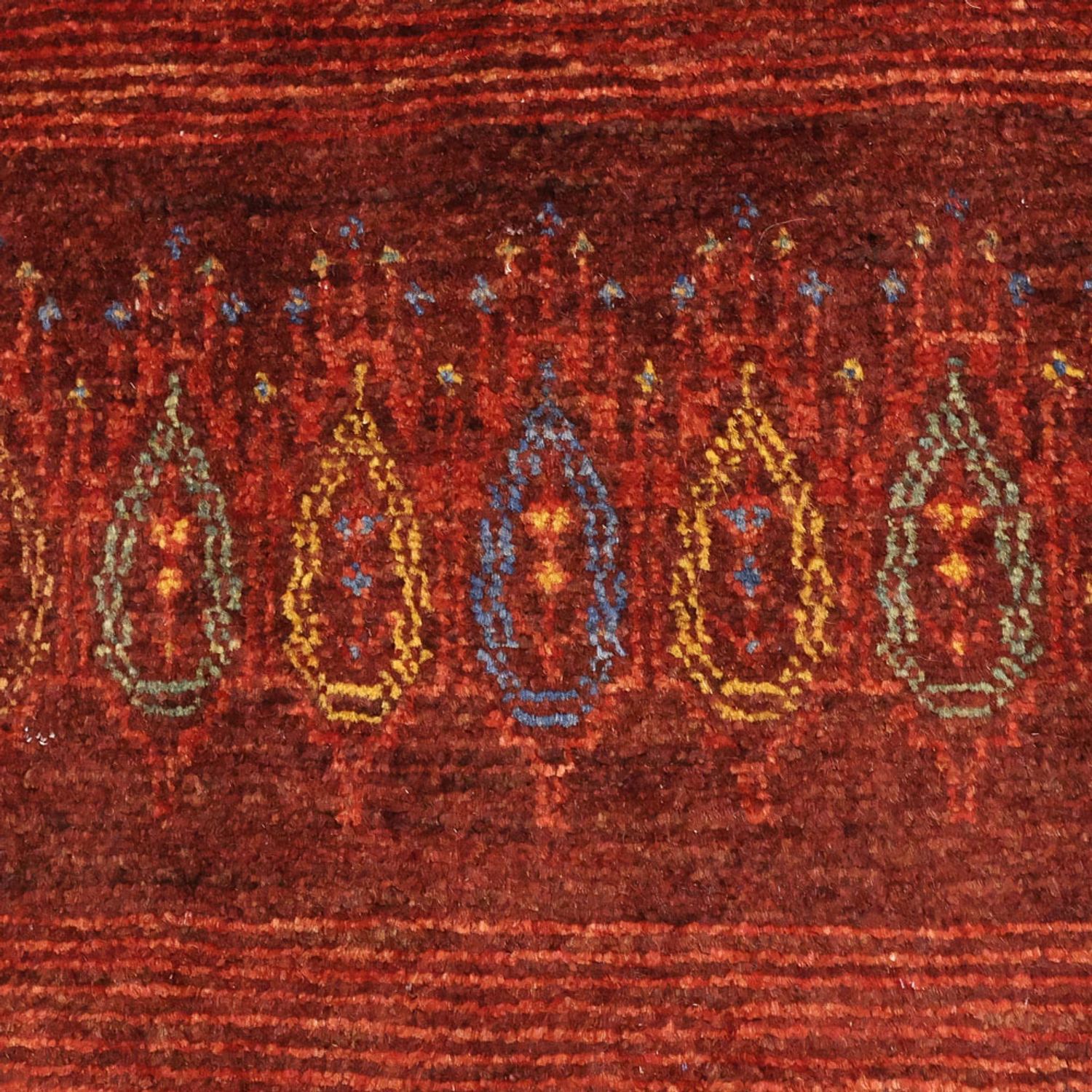 Dywan Gabbeh - Kashkuli perski - 131 x 82 cm - ciemna czerwień