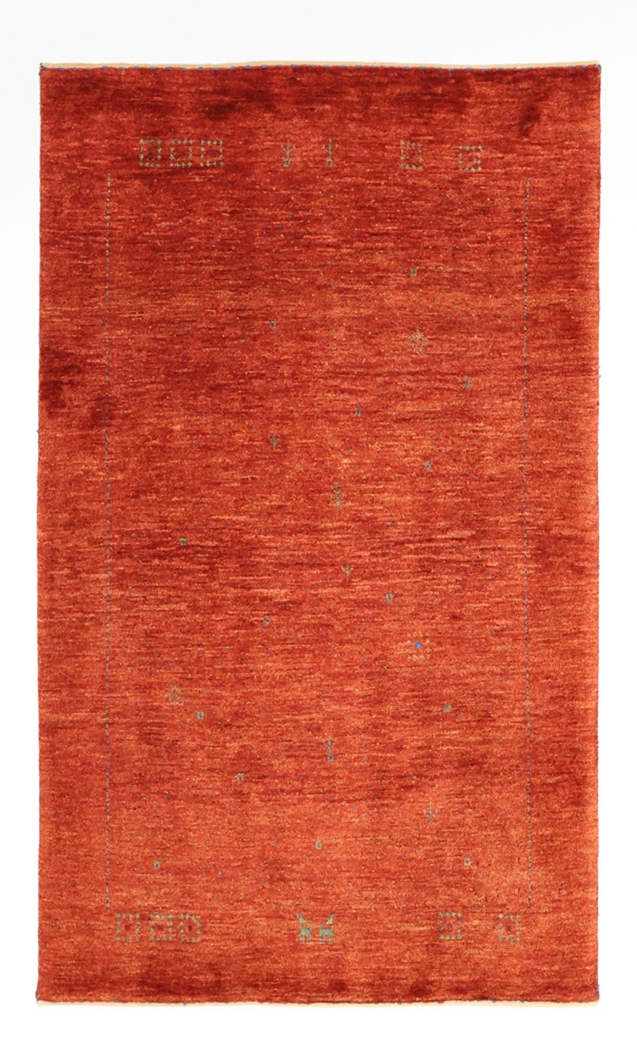 Dywan Gabbeh - Kashkuli perski - 127 x 78 cm - pomarańczowy