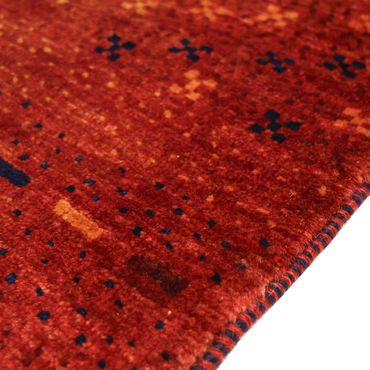 Gabbeh Koberec - Kashkuli Perský čtvercový  - 111 x 101 cm - tmavě červená