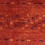 Gabbeh Rug - Kashkuli Perser square  - 111 x 101 cm - dark red