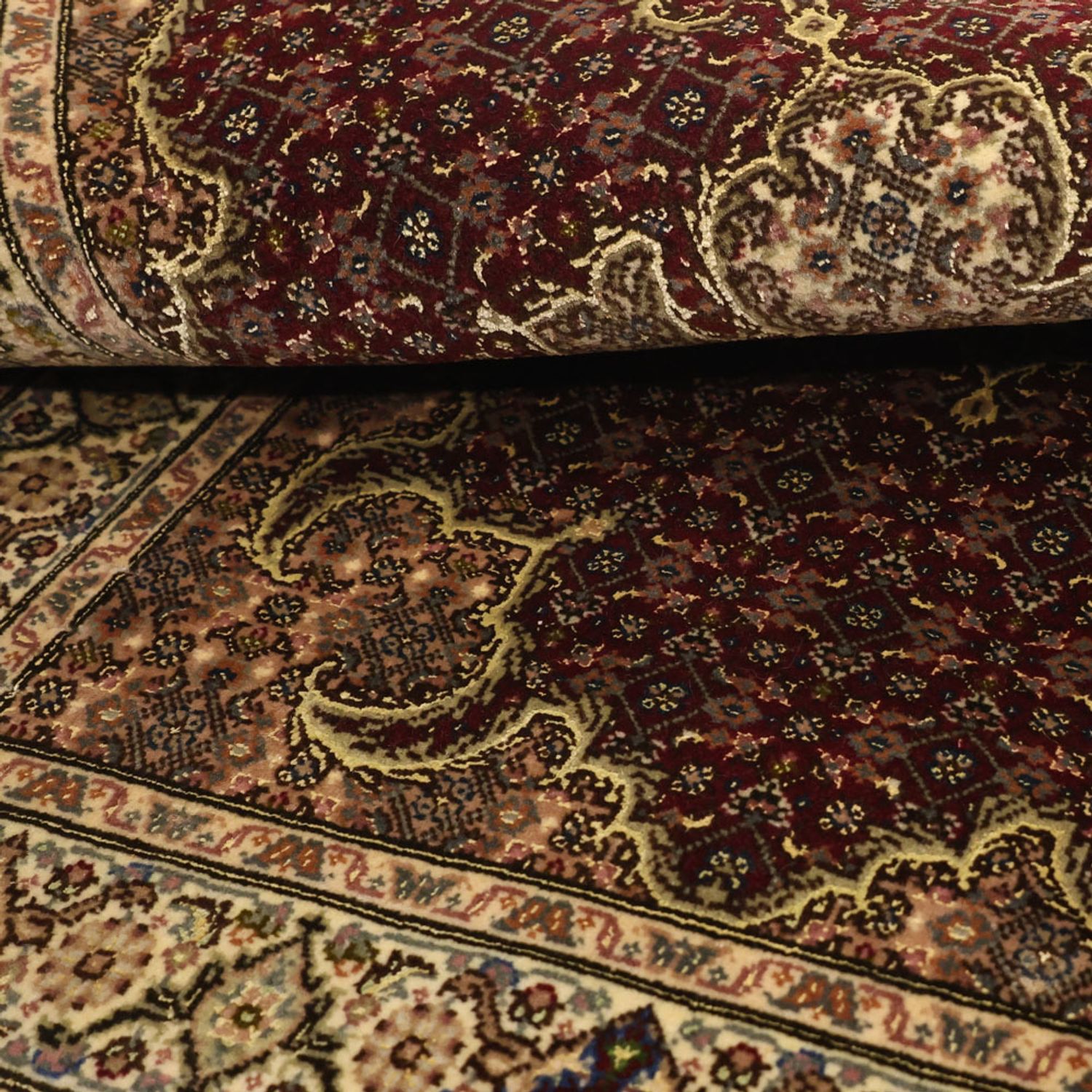 Alfombra Persa - Tabriz - Real - Real - 112 x 59 cm - beige oscuro
