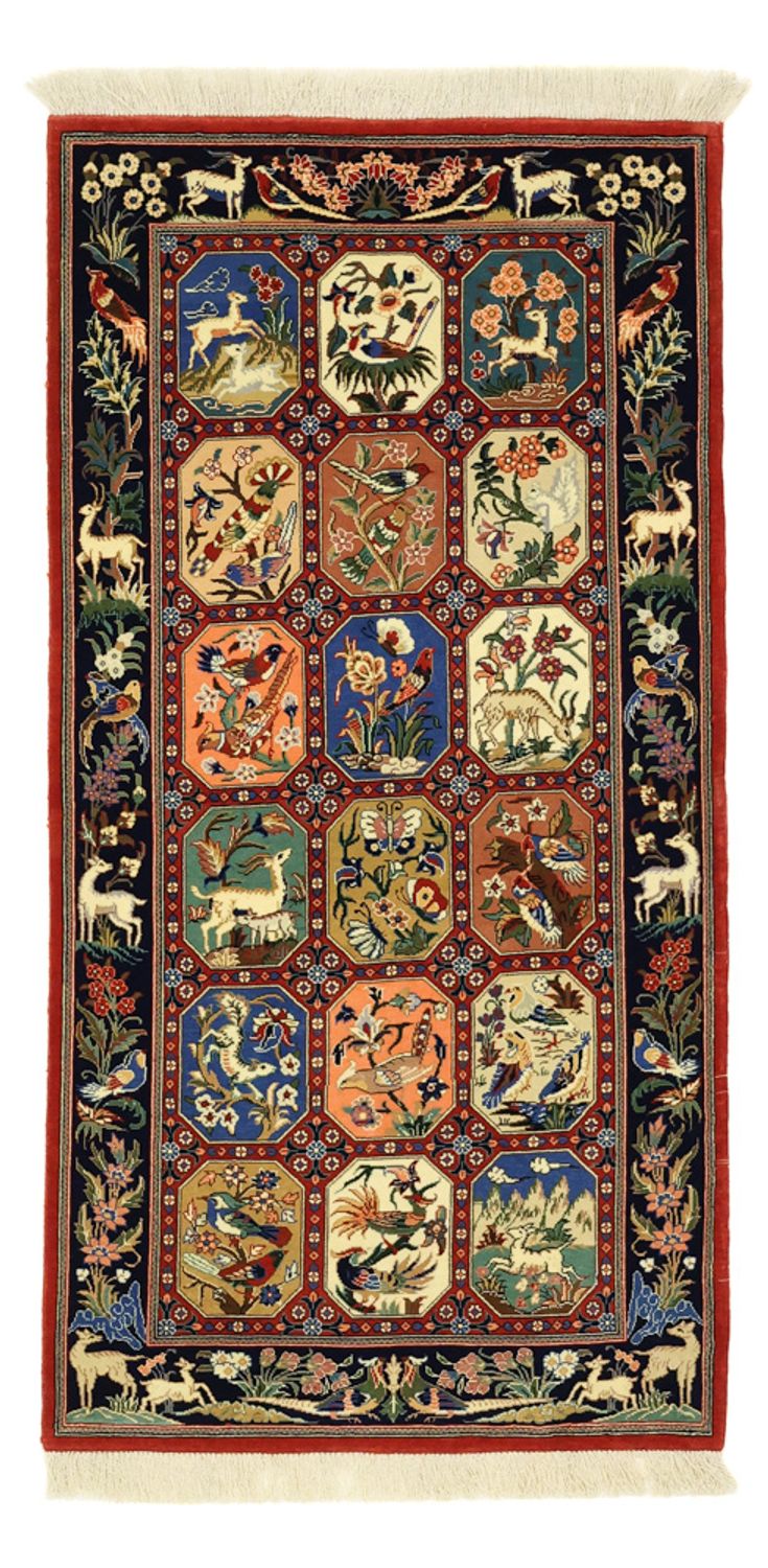 Perzisch tapijt - Ghom - Koninklijk - 114 x 56 cm - veelkleurig