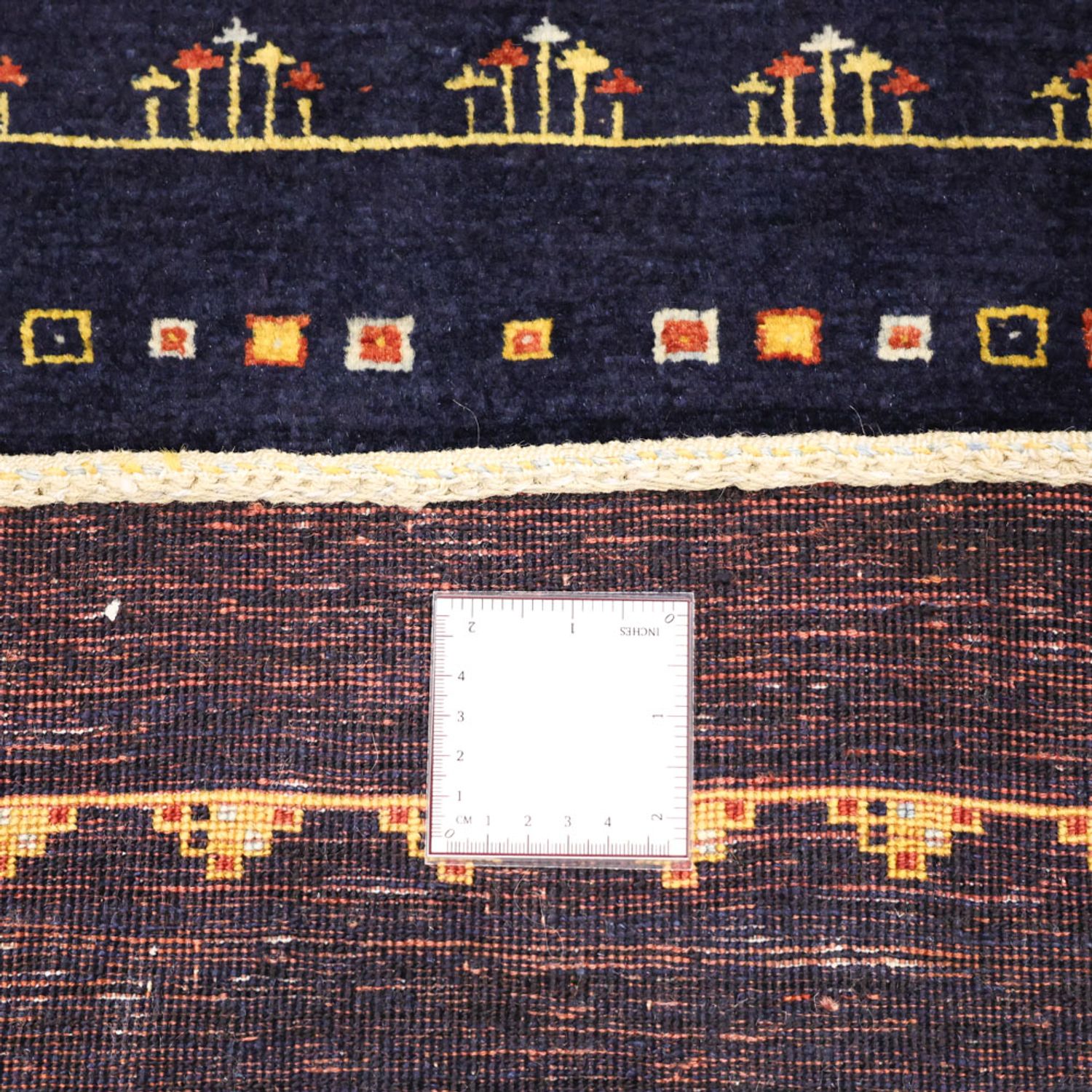Gabbeh Koberec - Kashkuli Perský - 119 x 81 cm - tmavě modrá