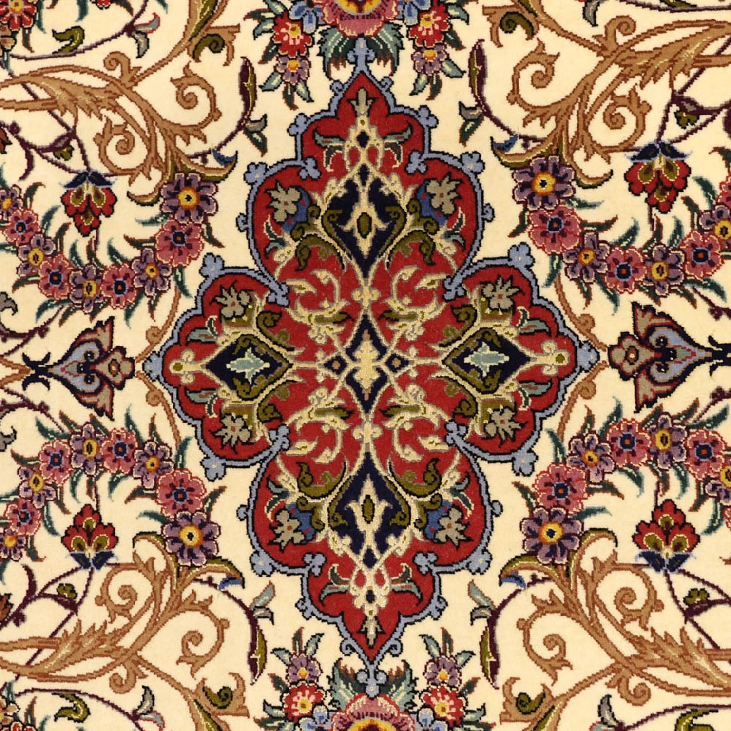 Perserteppich - Isfahan - Premium - Seidenkette - 171 x 111 cm - beige