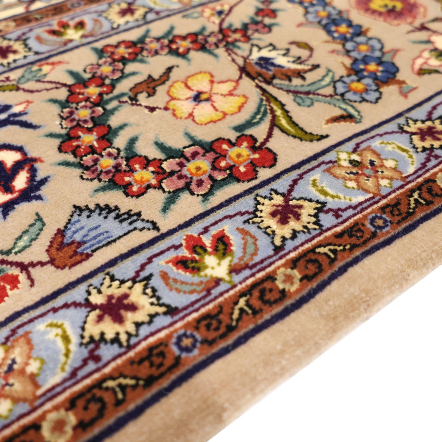 Perserteppich - Isfahan - Premium - Seidenkette - 171 x 111 cm - beige
