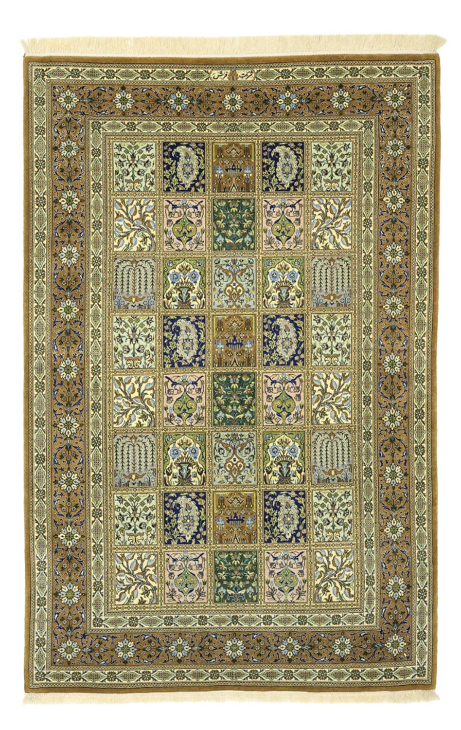 Perserteppich - Ghom - Royal - 154 x 102 cm - olivgrün