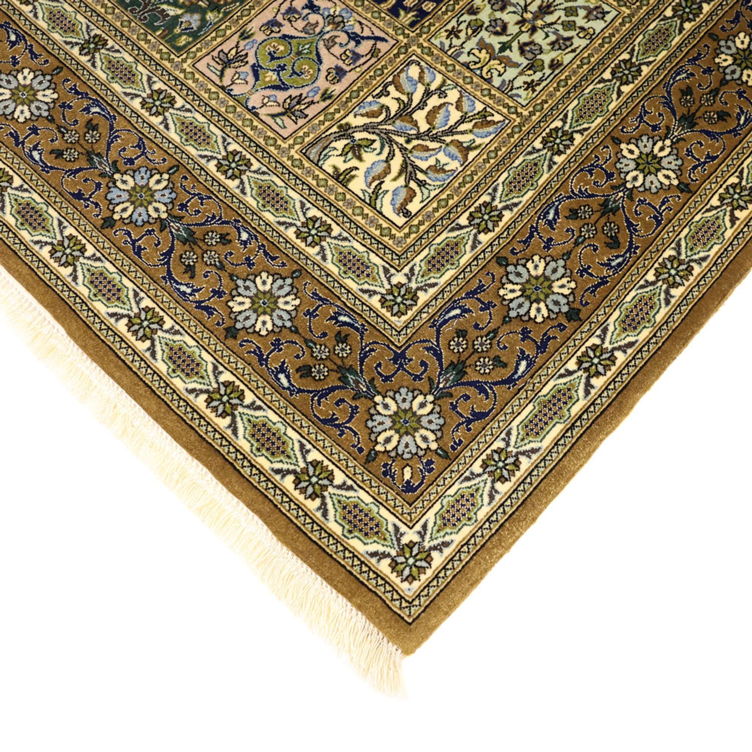 Perserteppich - Ghom - Royal - 154 x 102 cm - olivgrün