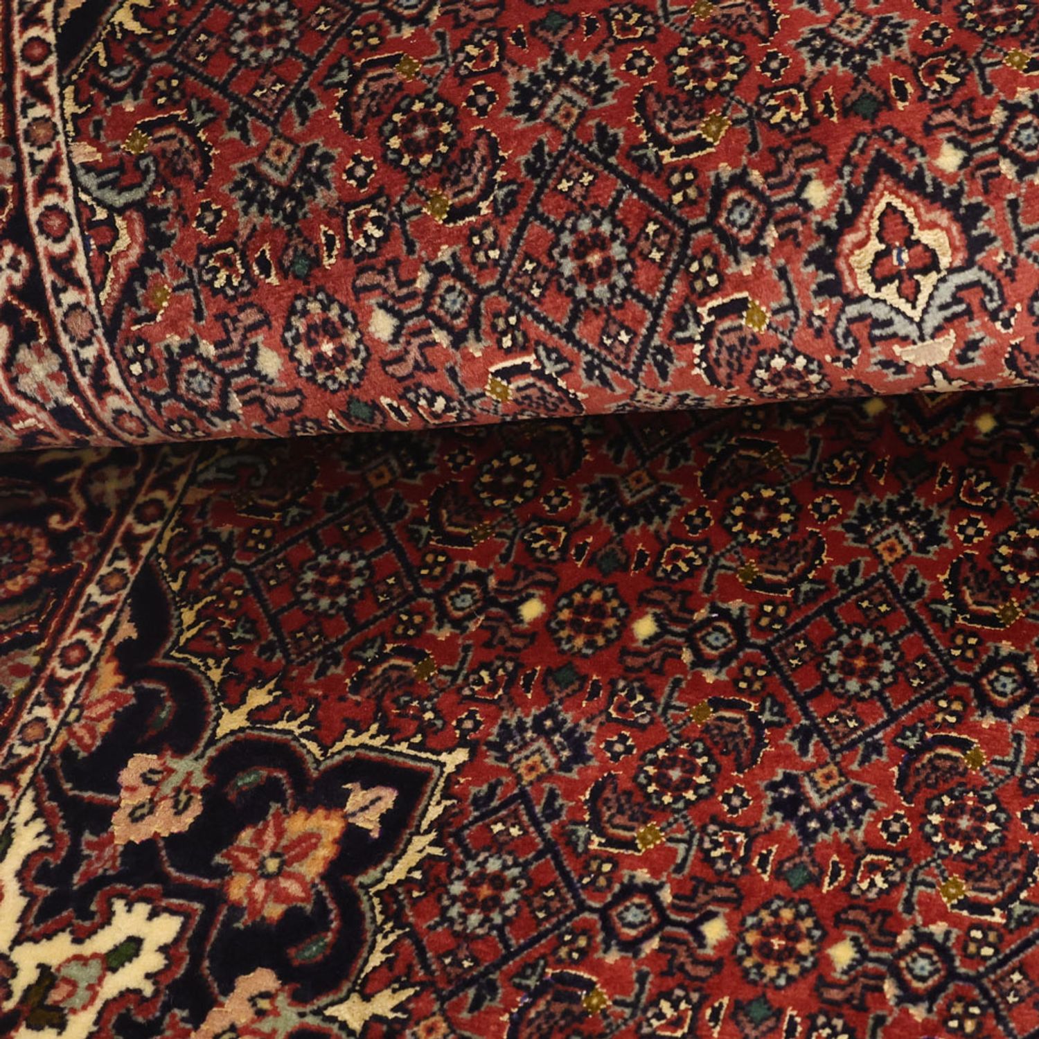 Perzisch tapijt - Bijar - 140 x 72 cm - donkerrood