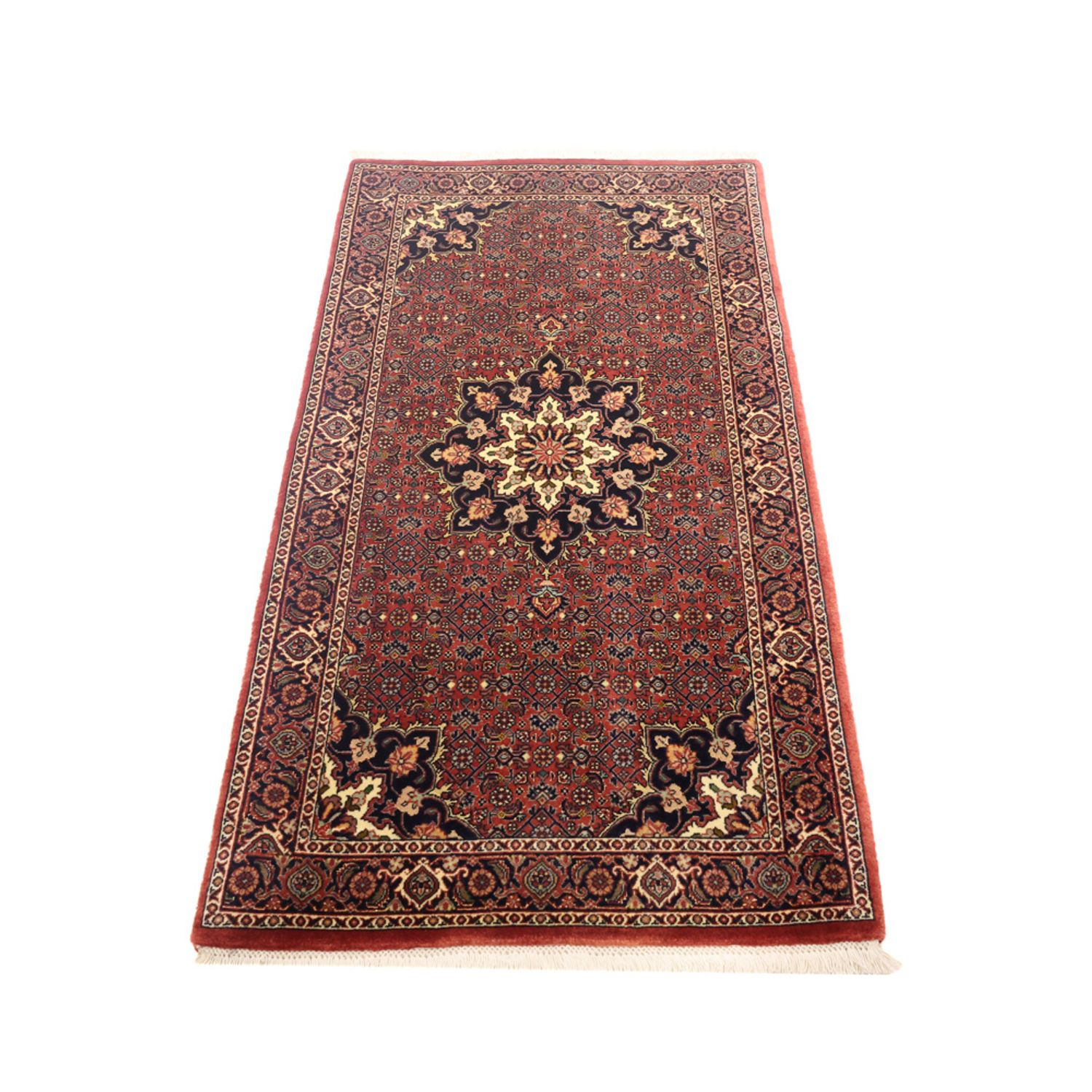 Perzisch tapijt - Bijar - 140 x 72 cm - donkerrood