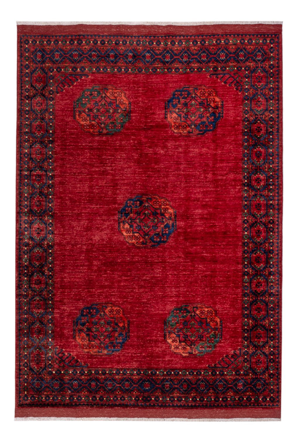 Afghansk tæppe - Kunduz - 240 x 173 cm - rød
