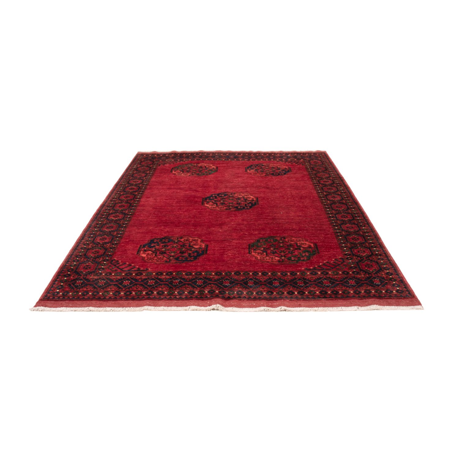 Afghansk tæppe - Kunduz - 240 x 173 cm - rød