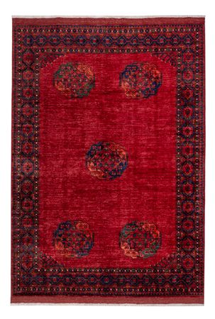 Afghansk tæppe - Kunduz - 240 x 173 cm - rød