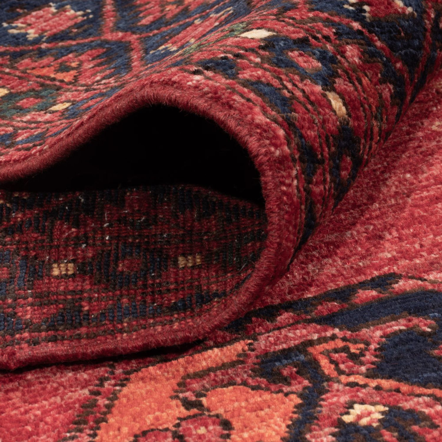 Afghansk tæppe - Kunduz - 234 x 172 cm - rød