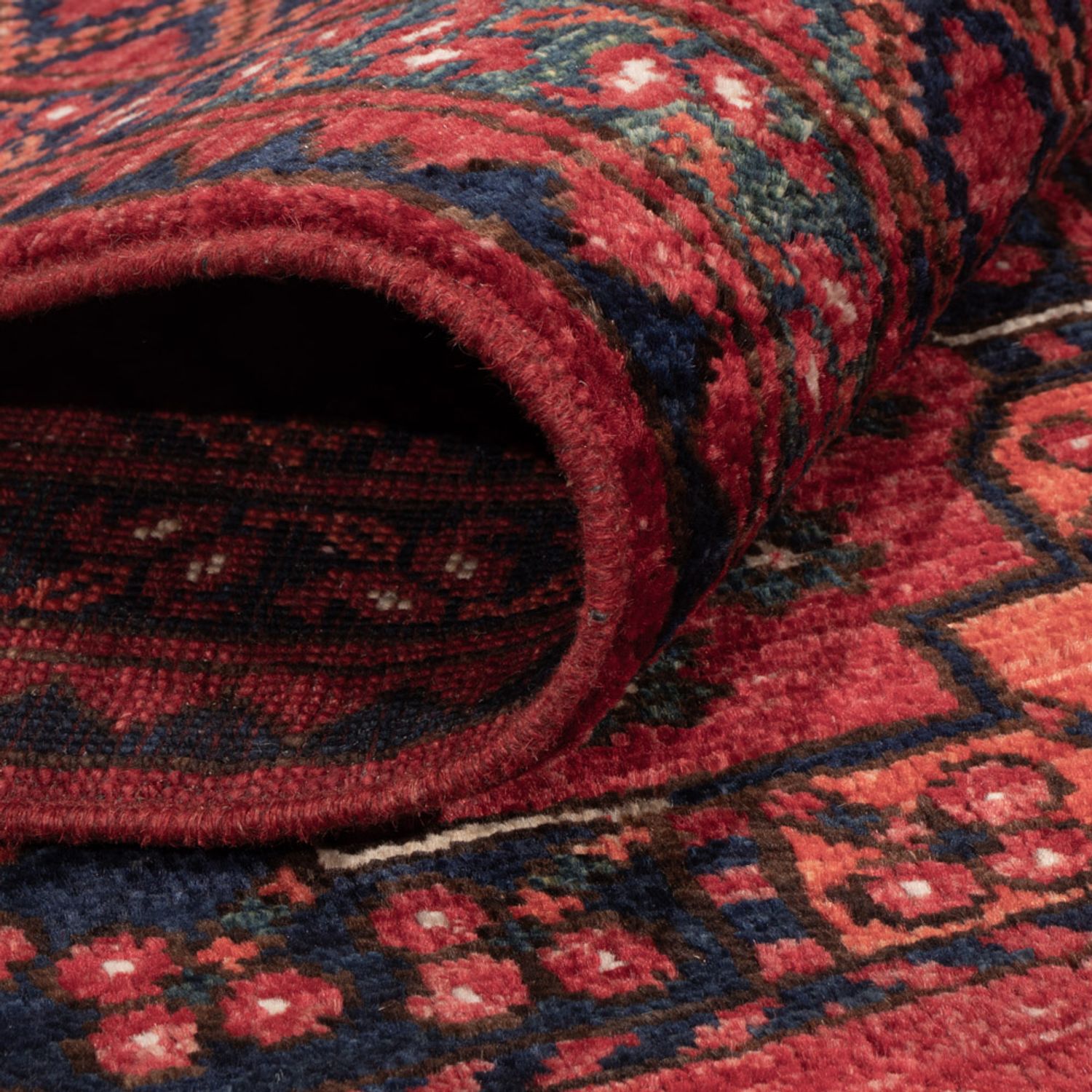 Afghansk tæppe - Kunduz - 235 x 173 cm - rød