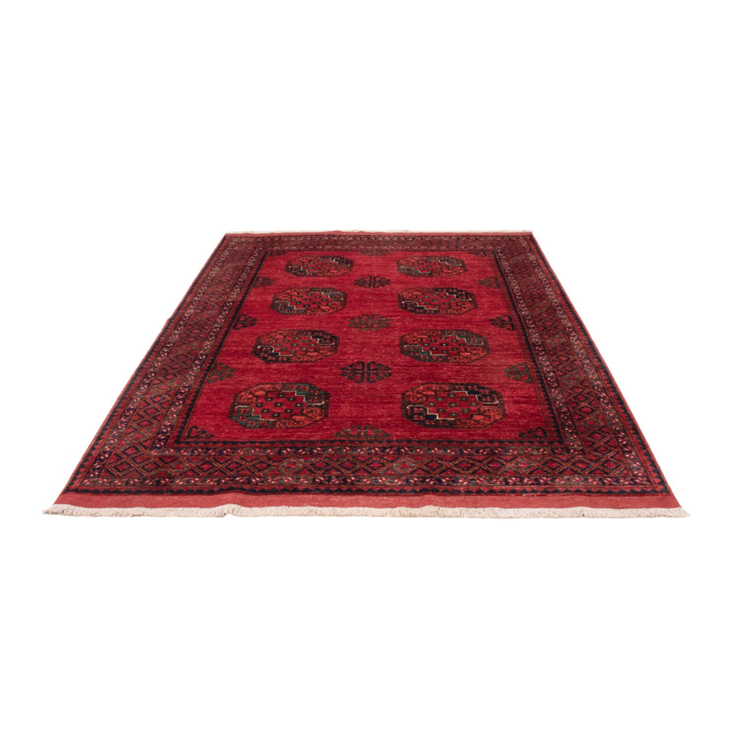 Afghansk tæppe - Kunduz - 235 x 173 cm - rød