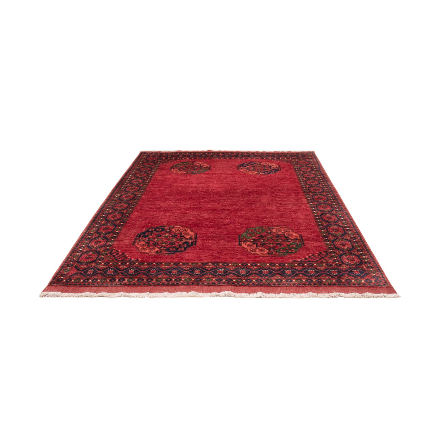 Afghansk tæppe - Kunduz - 239 x 177 cm - rød