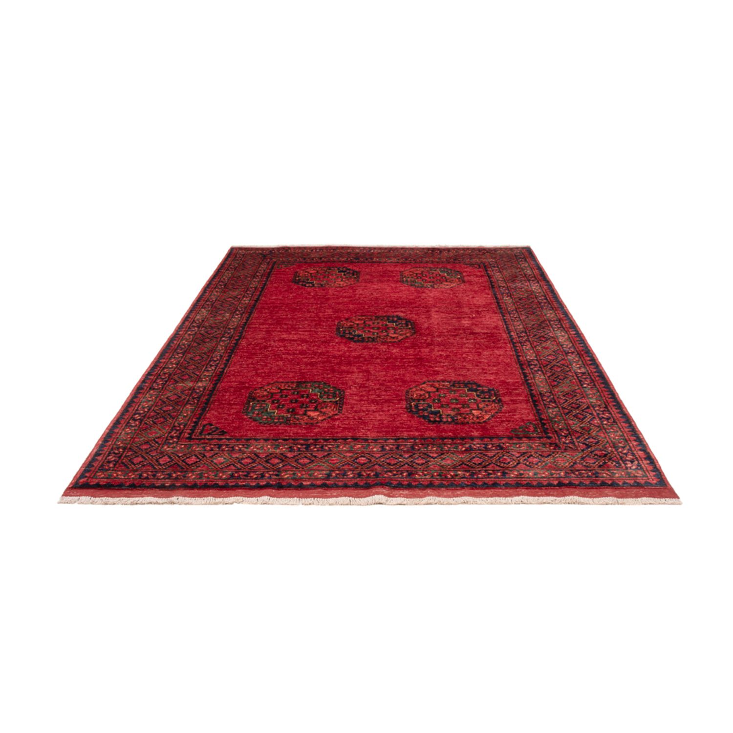 Afghansk tæppe - Kunduz - 238 x 172 cm - rød