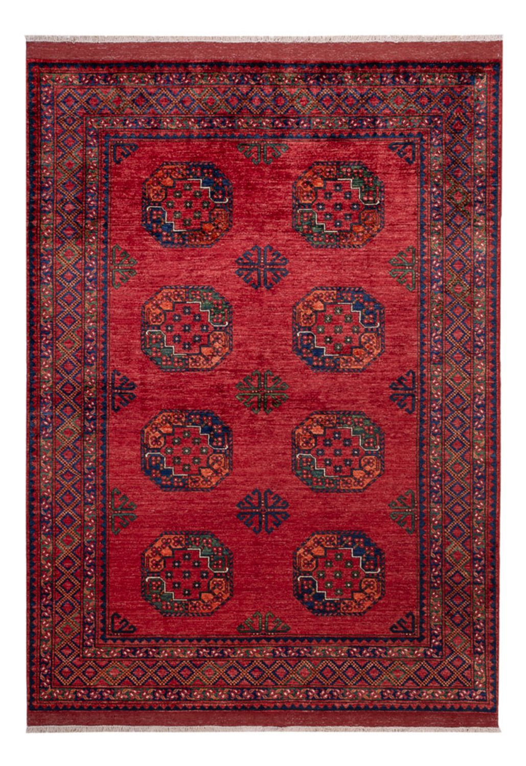 Afghansk tæppe - Kunduz - 243 x 177 cm - rød