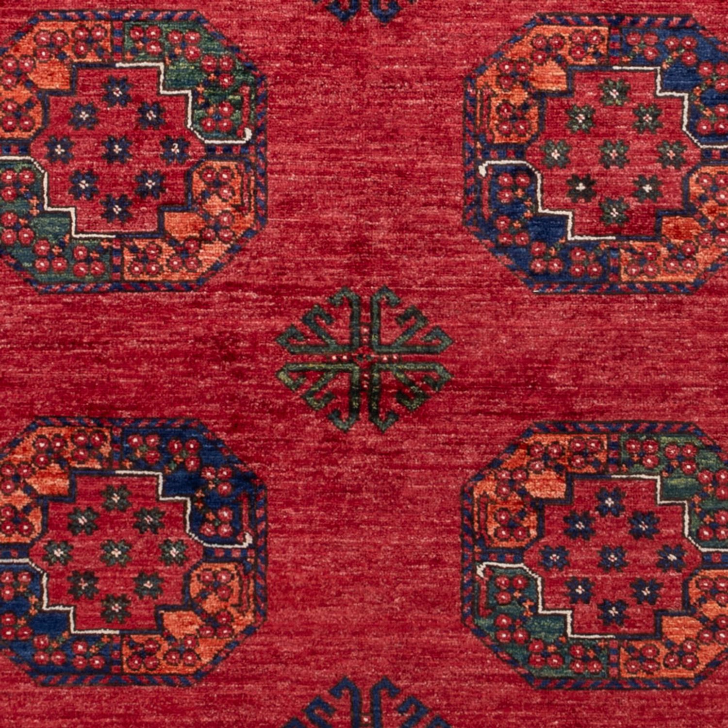 Afghansk tæppe - Kunduz - 243 x 177 cm - rød