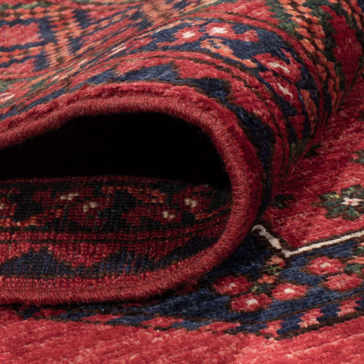 Afghansk tæppe - Kunduz - 243 x 177 cm - rød