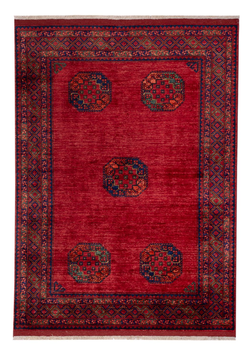 Afghan Teppich - Kunduz - 242 x 175 cm - rot